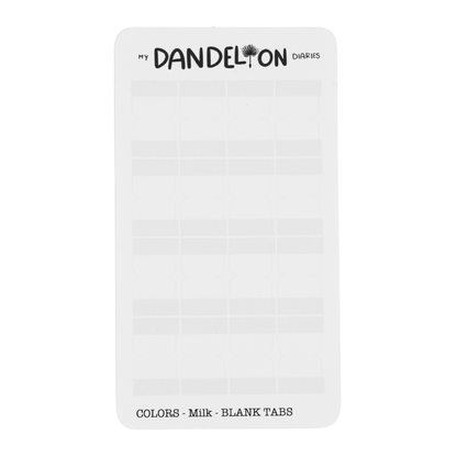 BLANK Mini Planner Tabs (2027 Colors!)