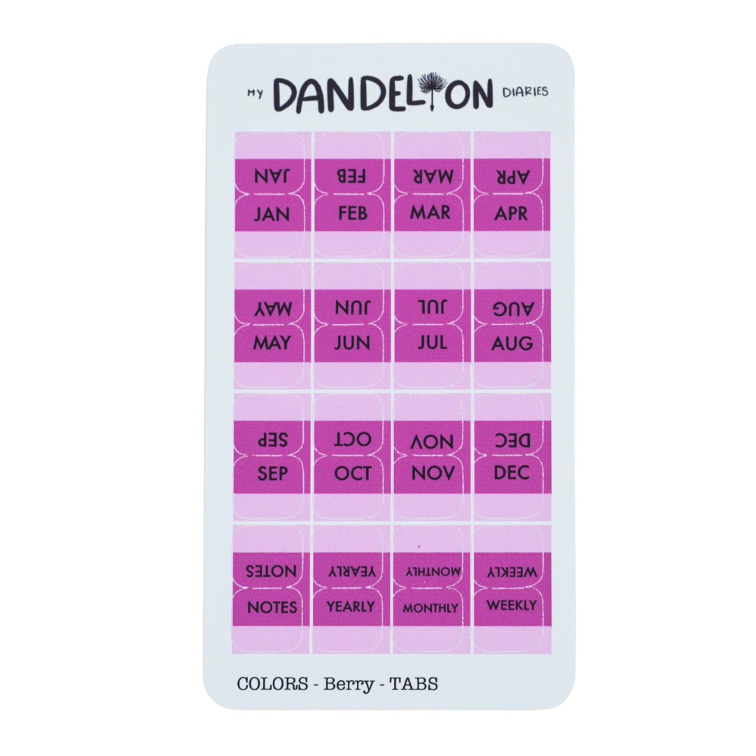 Mini Planner Tabs (2026 Colors!)