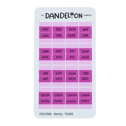 Mini Planner Tabs (2026 Colors!)