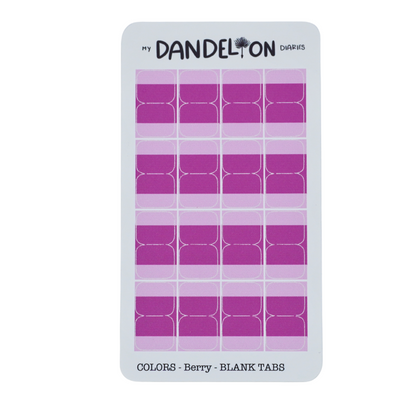 BLANK Mini Planner Tabs (2026 Colors!)