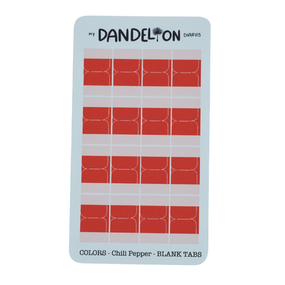 BLANK Mini Planner Tabs (2026 Colors!)