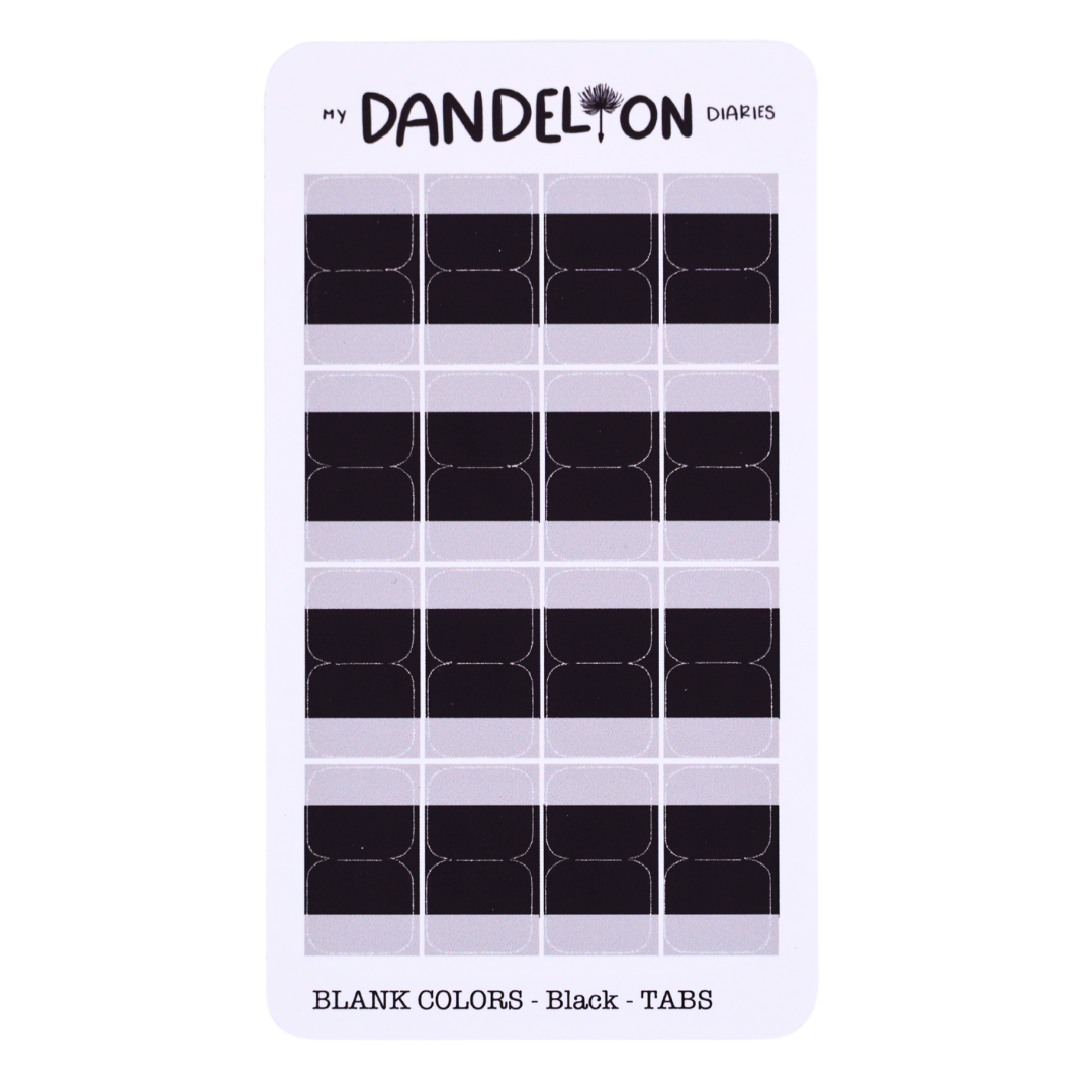 BLANK Mini Planner Tabs (New Colors!)