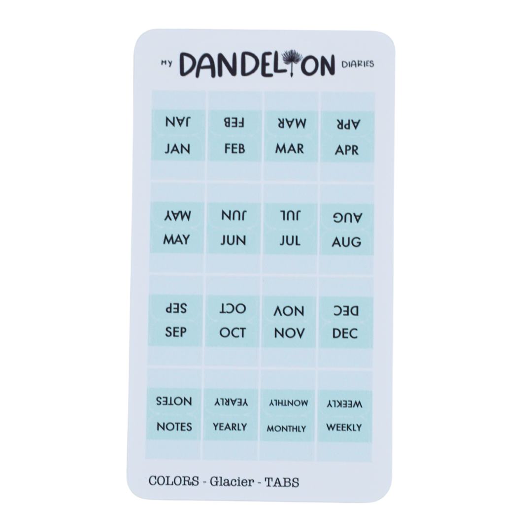 Mini Planner Tabs (2026 Colors!)