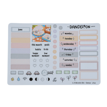 Birth Gemstones - 1.3" Monthly Sticker Kits (2027 Collection)