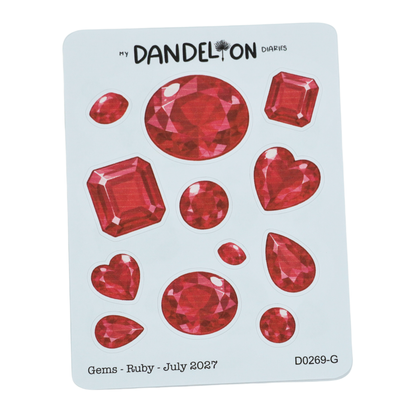 Birth Gemstone Deco Sheets - 2027 Collection