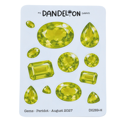 Birth Gemstone Deco Sheets - 2027 Collection