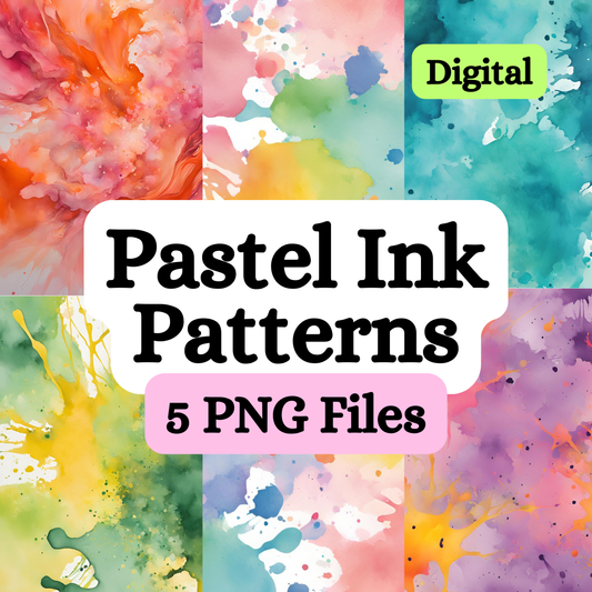 Pastel Ink Splatter Patterns - Digital Files