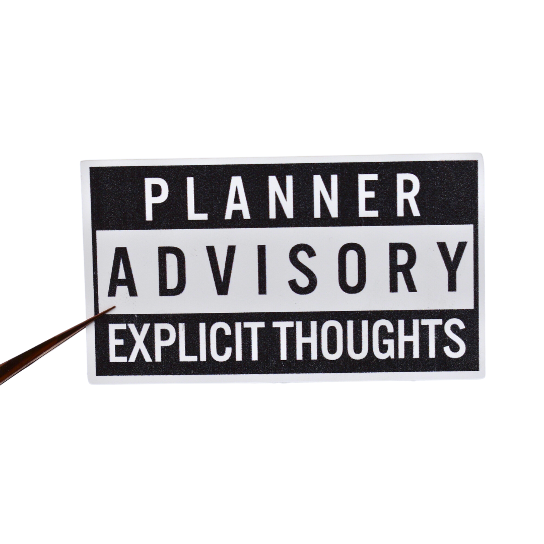 Planner Advisory Vinyl Sticker